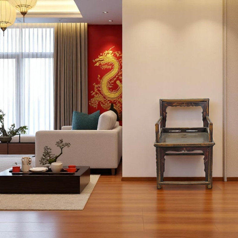 Asian Classic Solid Wood Arm Chair