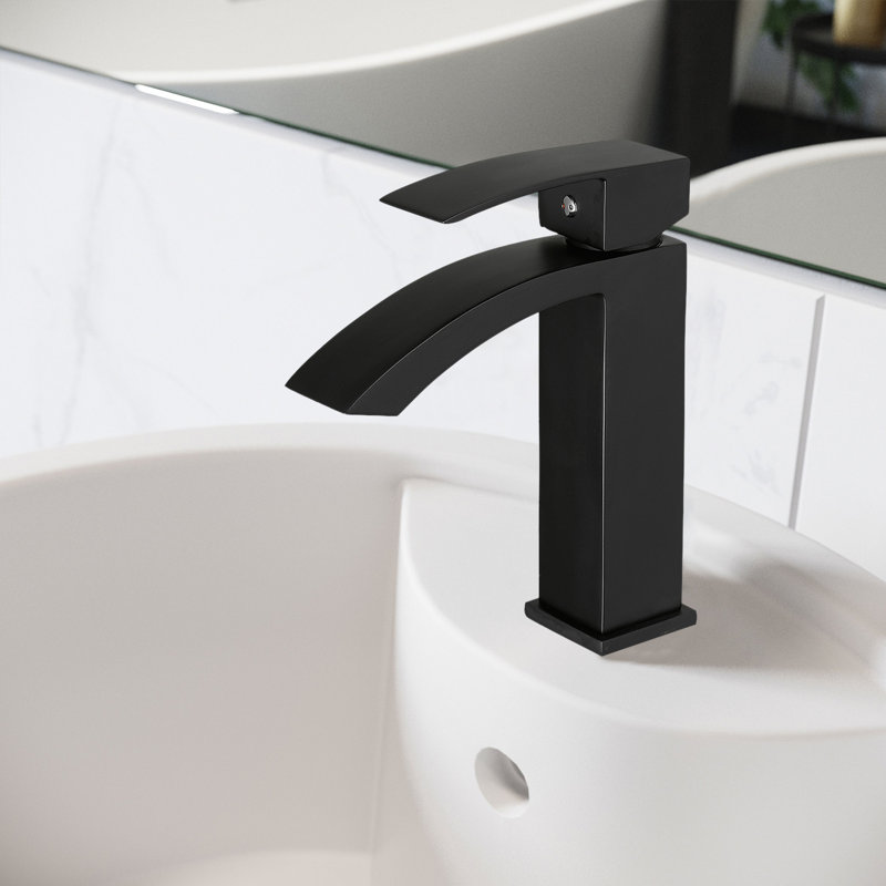 Robinet de salle de bain à un trou, Noir