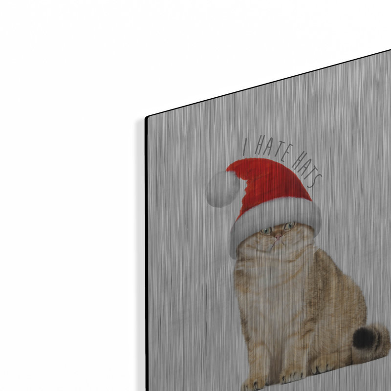  «Christmas I Hate Hats» par John Hovenstine, art mural en métal, 12 po x 16 po, H 16 po x l 12 po