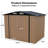 Decksplore 8 ft. W x 6 ft. D Outdoor Storage Shed with Lockable Metal Garden Tool Shed