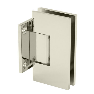 Charnière murale FENS VENS2PN Venice Series, matériau en laiton, fermeture auto-centrée, épaisseur de verre de 3/8 po à 1/2 po, finition nickel poli