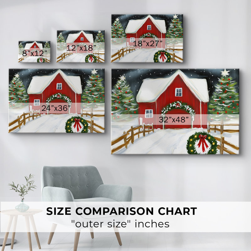 Art des Fêtes de Noël III - Toile tendue avec châssis - XL, H 18 po x l 27 po
