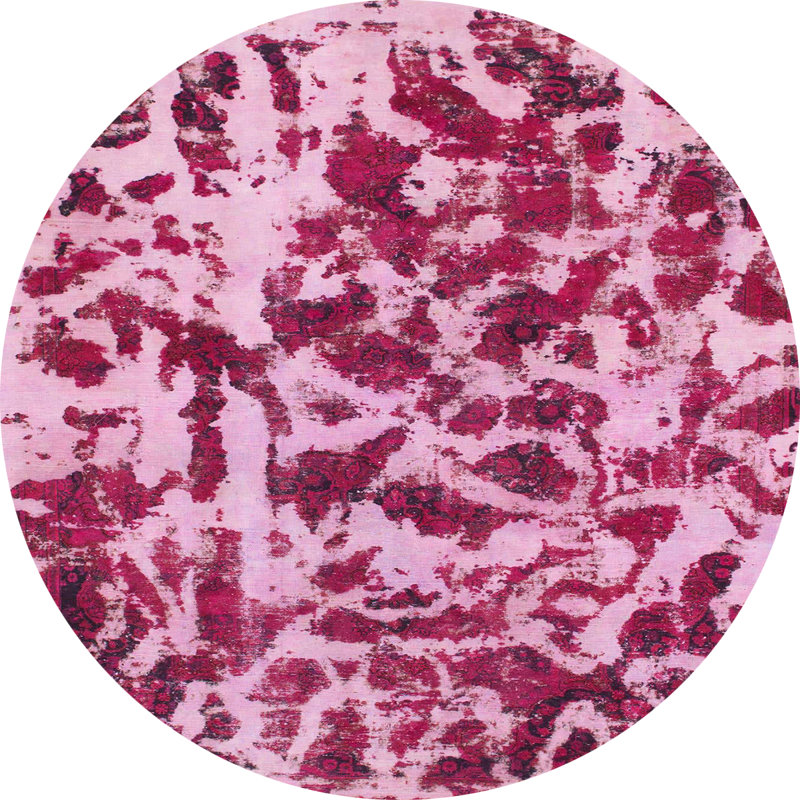 Abstract Indoor Rug, Round 5'