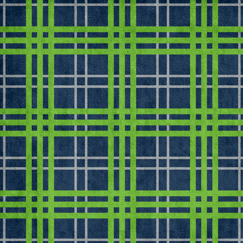 Serviette de plage de luxe Seattle football, Mélange polyester-coton, Bleu marine collège / gris loup / vert action