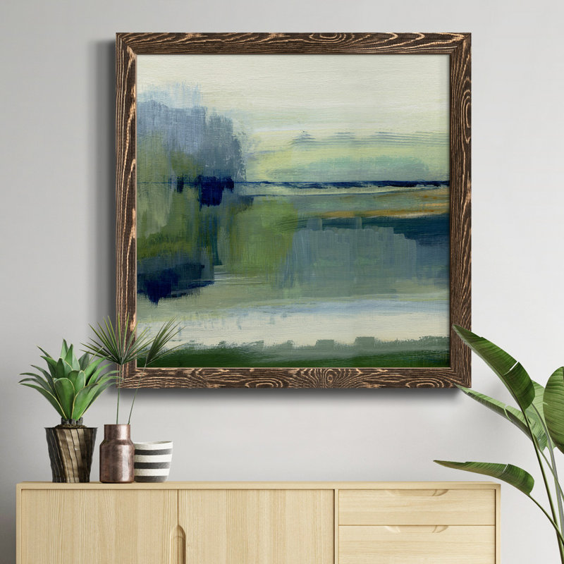 Favorite Spot - Peinture sur toile encadrée, H 31,5 po x l 31,5 po x P 1,5 po, Encadré de bois de noyer