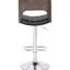 Tabouret pivotant réglable avec siège et dossier en losange, chêne vieilli, siège en bois moderne pour comptoir de bar, revêtement en chêne noir