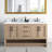 Wellsville 60'' Double Bathroom Vanity with Quartz Top