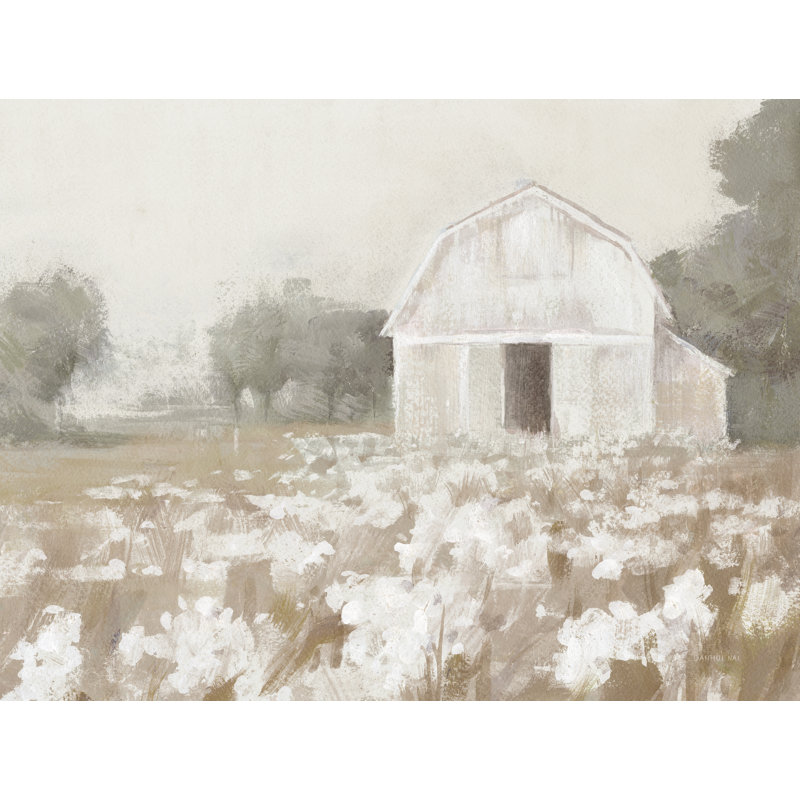 Neutre grange blanche pré - impression, H 36 po x l 48 po x P 1,25 po, Reproduction avec cadre noyer, Oui