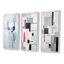 «Gray Suprematism Geometric Serenity», 3 pièces sur toile-1983987701-1983987702