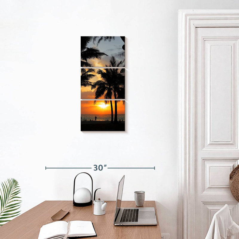 Silhouettes de palmier des Caraïbes, H 27 po x l 12 po