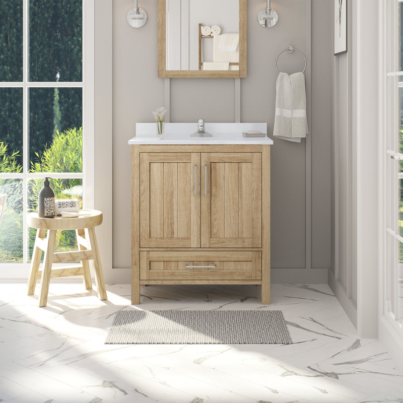 Ensemble de meuble-lavabo simple 30 po OVE Decors Kansas, White Oak