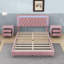 Ensemble de chambre avec lit plateforme 3 pièces Harpriya-2036250988