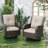 Outdoor Deep Seating Cushion With Olefin Fabric（Set of 2）-328856741