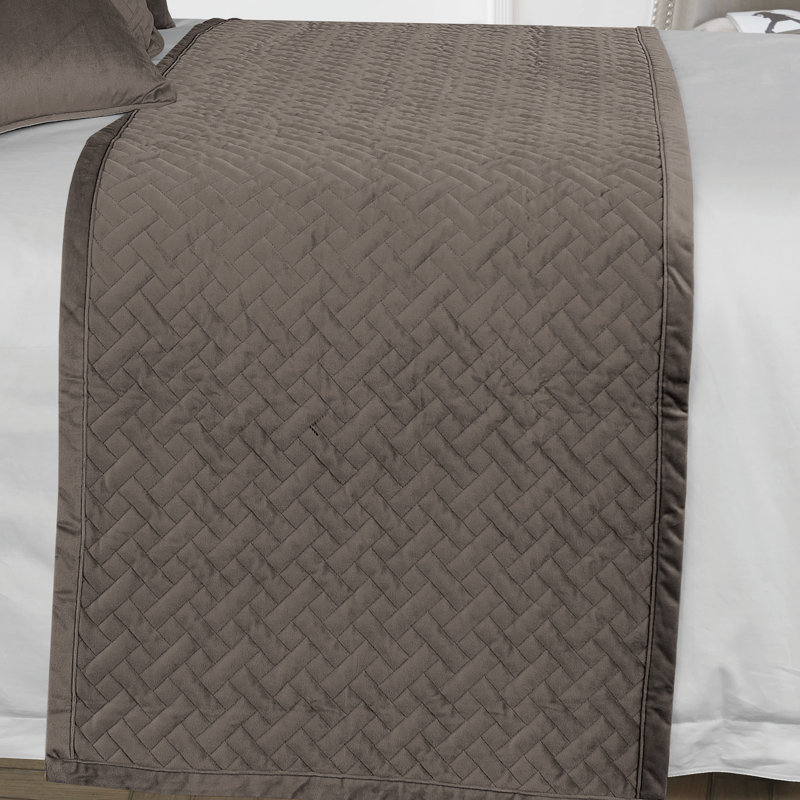 Ariel Bed Runner, Taupe