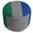 Argenté / bleu / vert
