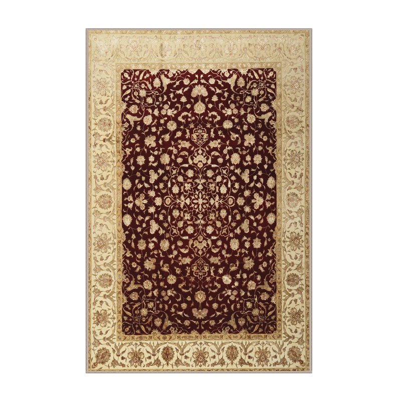 Tapis traditionnel rouge / beige Dobbin, Rectangle 2 pi x 3 pi