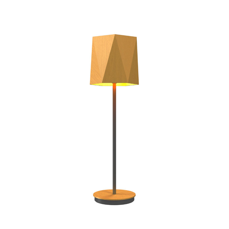 Facet Buffet Table Lamp, 29.92" H x 7.9" W x 7.9" D, Organic Gold