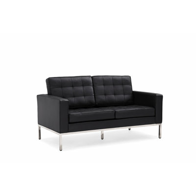 Merchan 44'' Faux Leather Loveseat
