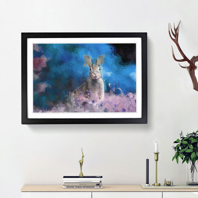 Curious Hare in Abstract - Framed Print