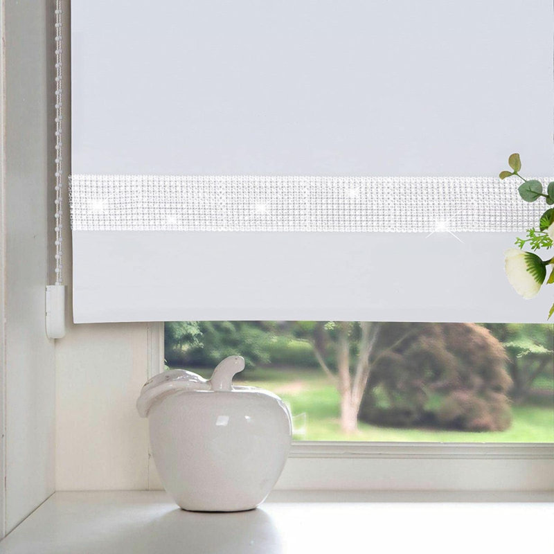 Room Darkening Roller Blind, White