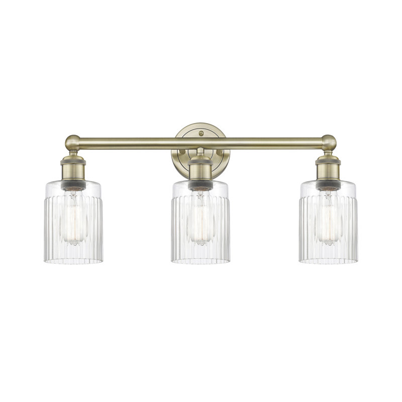 Kamena 3 - Light Dimmable Vanity Light, Clear, Antique Brass