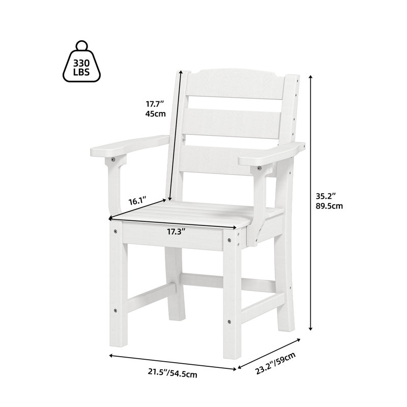 Chaises de salle à manger d'extérieur, Blanc