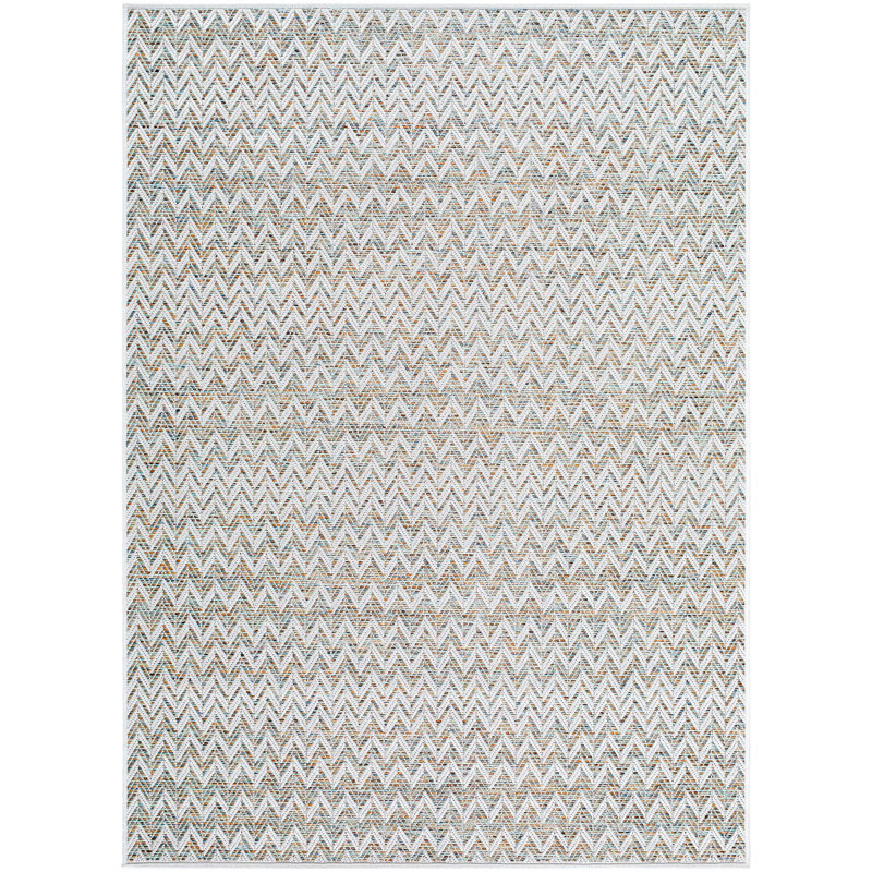 Blunk Cottage Outdoor Machine Woven Area Rug, Rectangle 7'6" x 10'