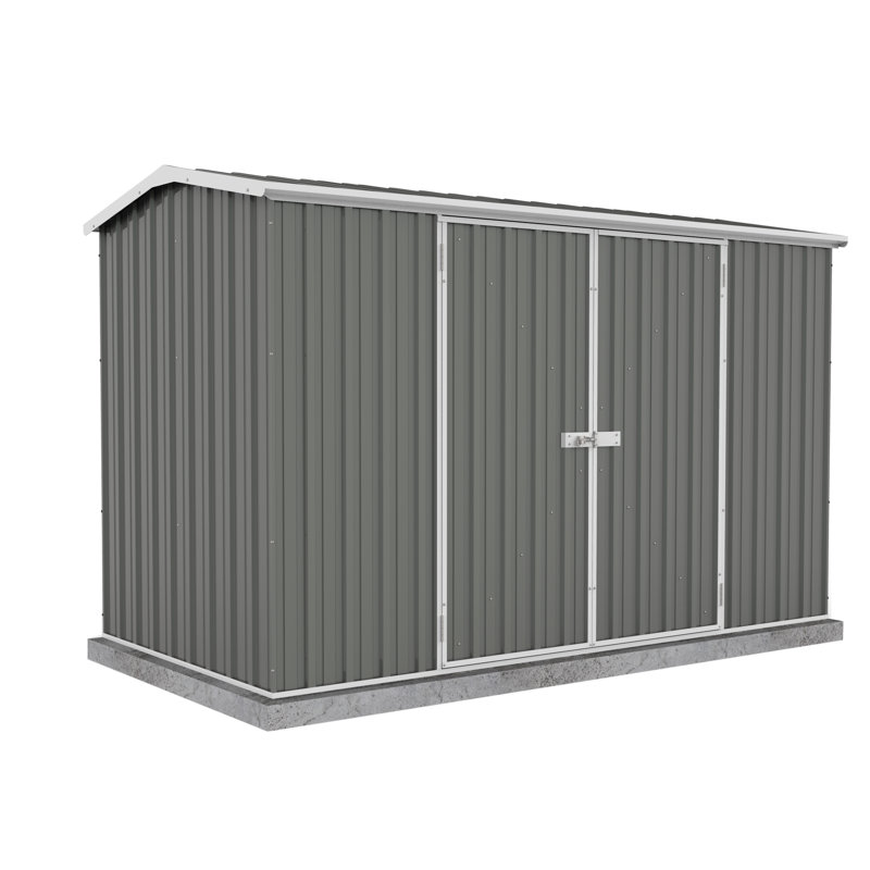 Abri de rangement en métal galvanisé l 10 pi x P 5 pi Absco Premier, gris