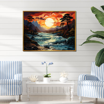 Bijal Coastals Sunset Majestic Mountain River II - impression