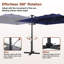 Naithan Lighted Cantilever Umbrella Included Base with Wheels-658927528-624467509