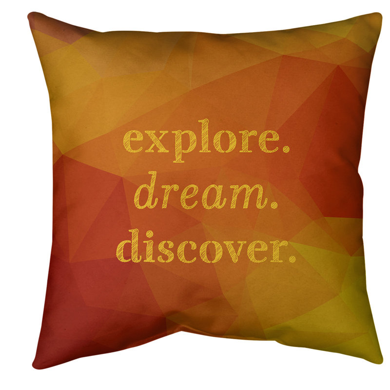 Floor Pillow, 40" x 40", Yellow/Orange