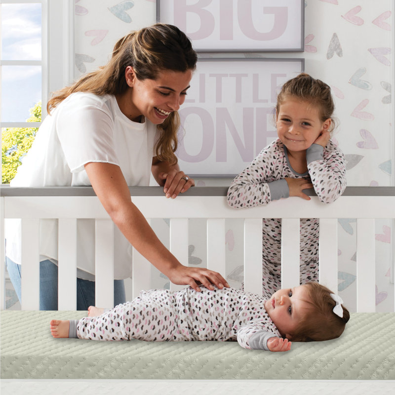 Spring Breeze Mattress - Breathable Baby Crib And Toddler Mattress With Cloud Core - Removable/Machine Washable Cover - GREENGUARD Gold – Waterproof - Sustainably Sourced Core Fiber Core