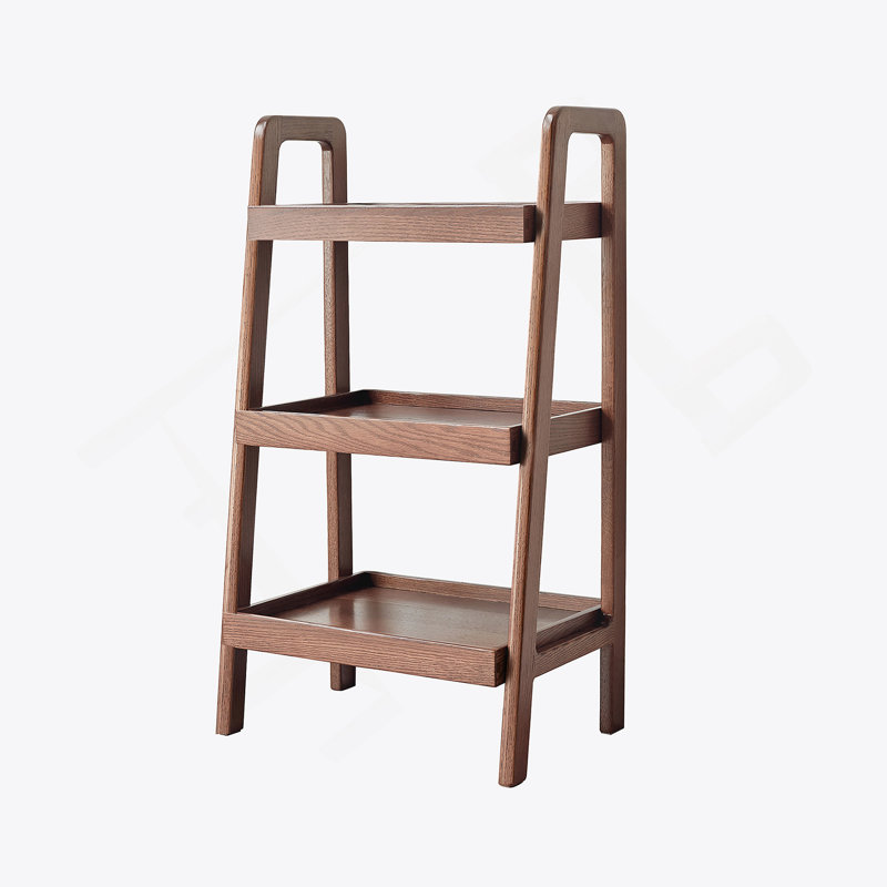 Banc de rangement en chêne, étagère à chaussures en bois de hêtre à 3 niveaux pour entrée, Noyer