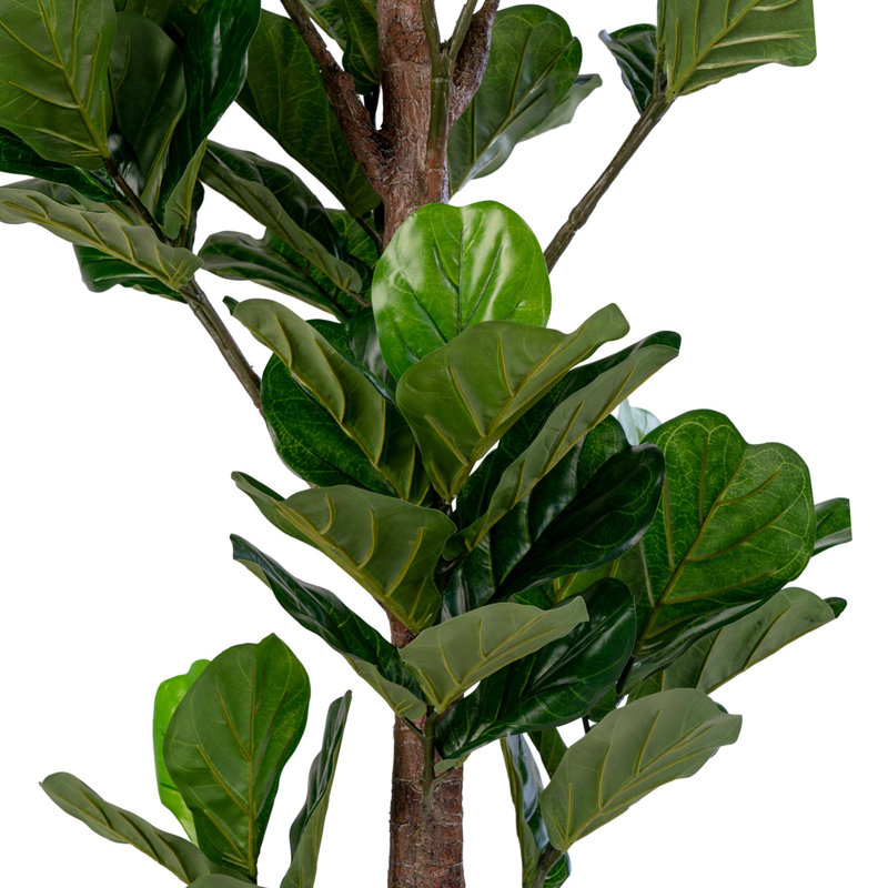 190 cm H Faux Fiddle Leaf Fig Tree Plant in Plastic Planter