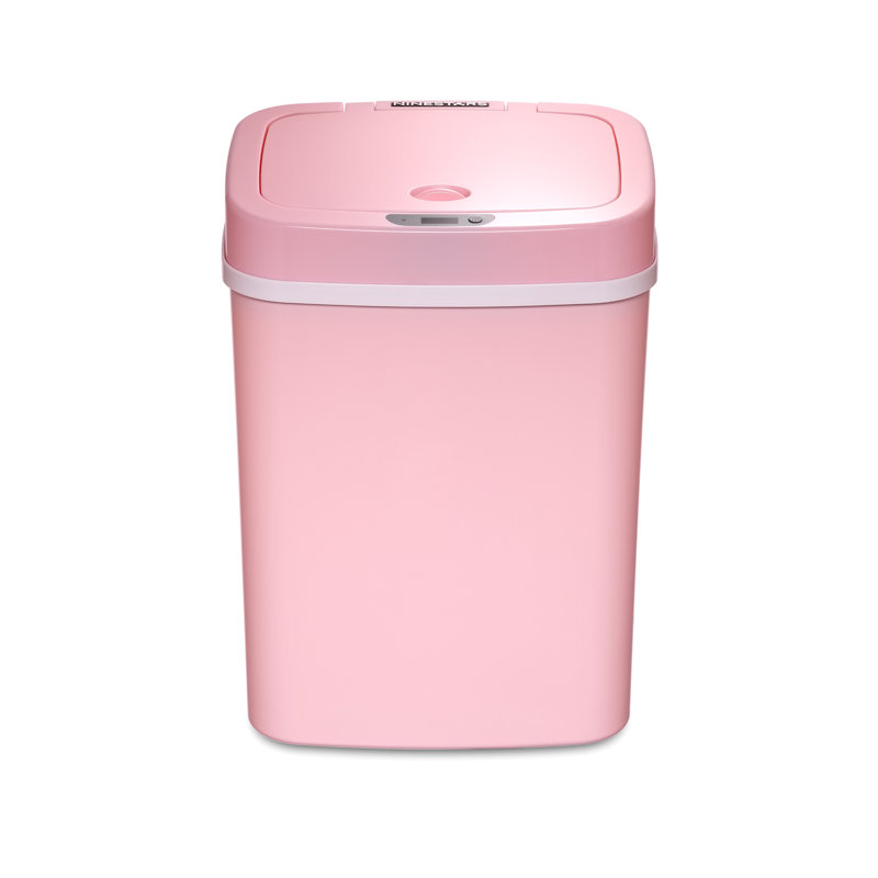 Pink 3.2 Gallon Touchless Plastic Trash Can