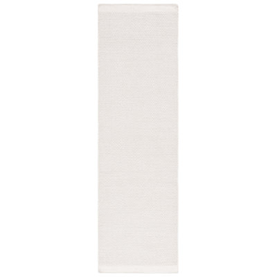 Tosia Hand Woven Wool/Cotton Solid Color Rug in Ivory