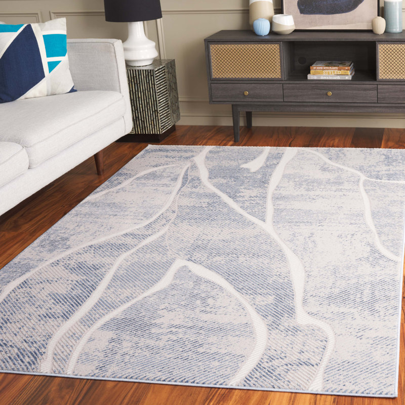 Oberman Performance Abstract Rug, Rectangle 5'3" x 7'6"