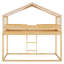 Lit simple superposé en bois avec tente-1277316041