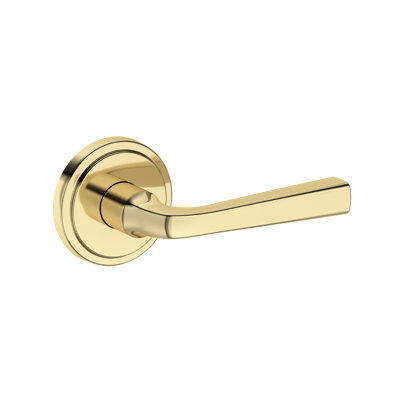 Kinsella Half Dummy Lever with Stepped Round Rose in Satin Nickel