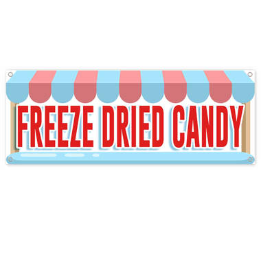  Freeze Dried Candy Vinyl Banner Standard - 30x96 : Office  Products