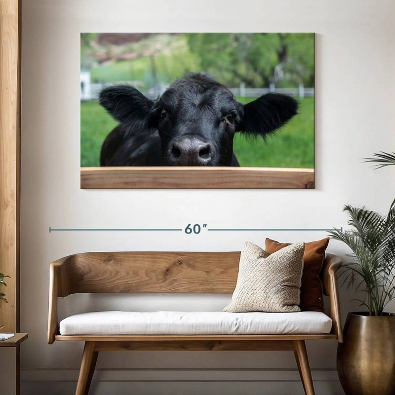 Brampt Nosy Ranch Cow, 32" H x 48" W