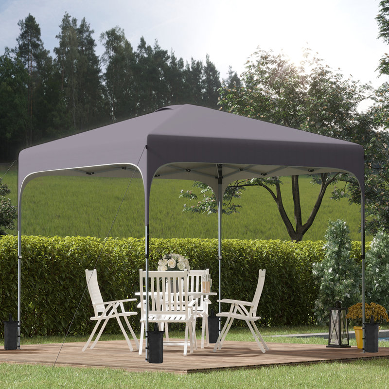 Ahtziri 3m x 3m Steel Pop-Up Gazebo, Grey