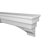 Rustic Floating Wood Fireplace Mantel Shelf with Arched Corbels - Pine Wood-696325742-696325737