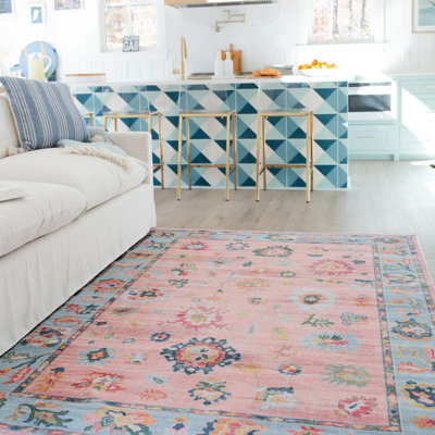 Tapis à poils plats lavables Kugler Vintage