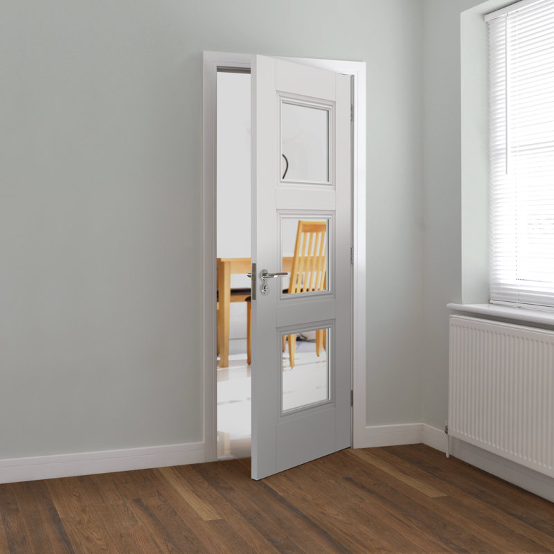 Catton Internal Door Primed, 198.1cm H x 83.8cm W x 3.5cm D