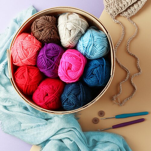 CraftBud 73 Piece Crochet Kit with Yarn, Crochet Hooks, and Bonus ...