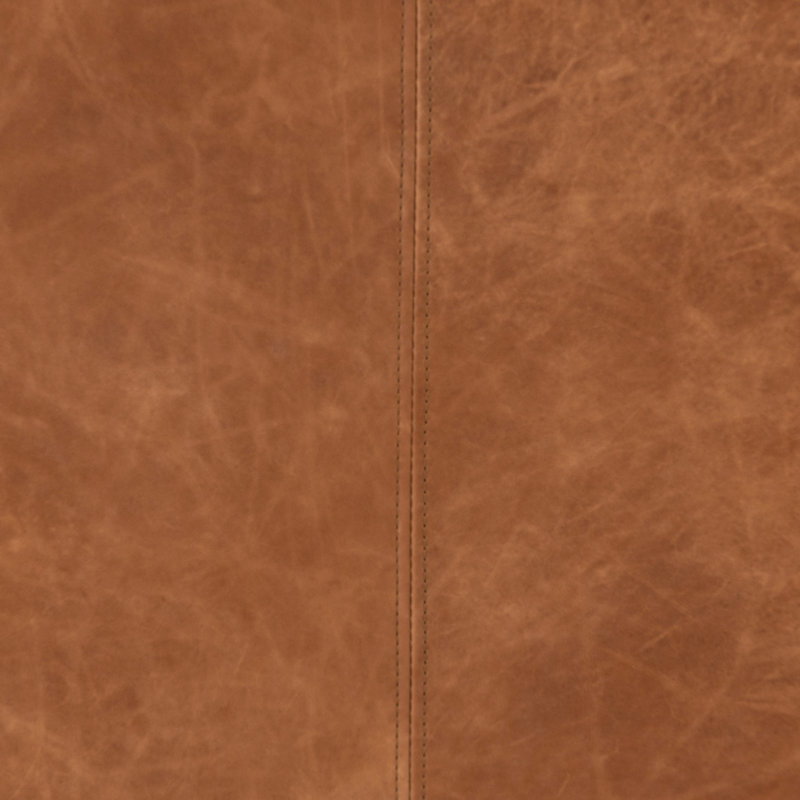 Williams Armchair, Natural Washed Chocolate Genuine Leather, Natural Washed Camel