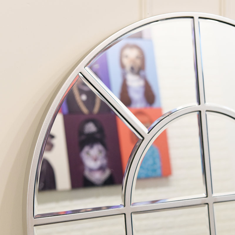 Miroir mural en biseau à volet de fenêtre arch Cal