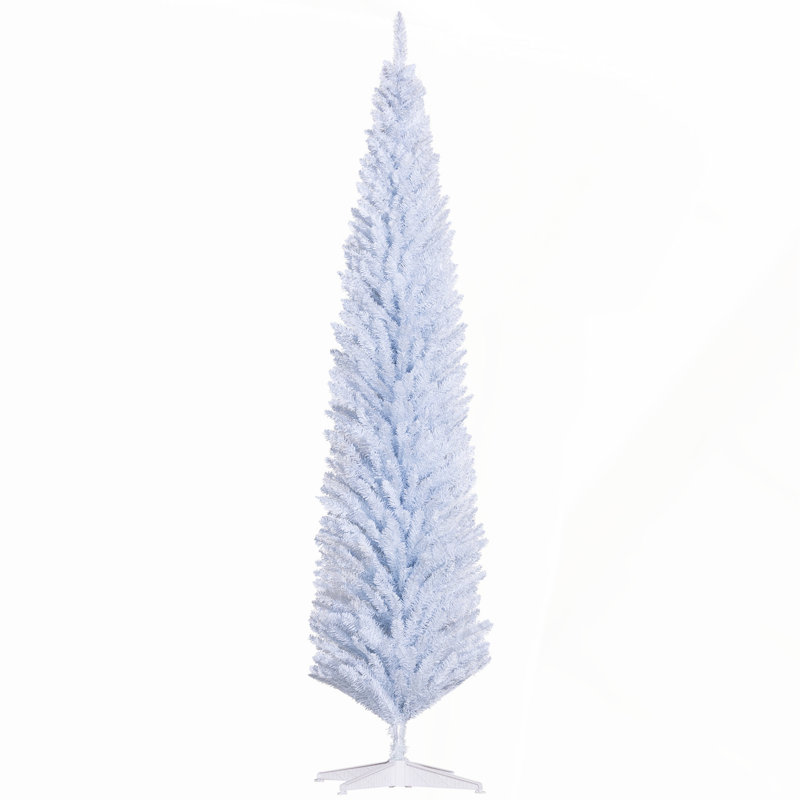Arbre de Noël 8 pi avec 818 pointes réalistes et un support en plastique durable, parfait pour les espaces compacts