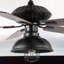 Ventilateur de plafond à dôme en fer industriel à 1 lumière de 52 po avec télécommande Ashton, noir